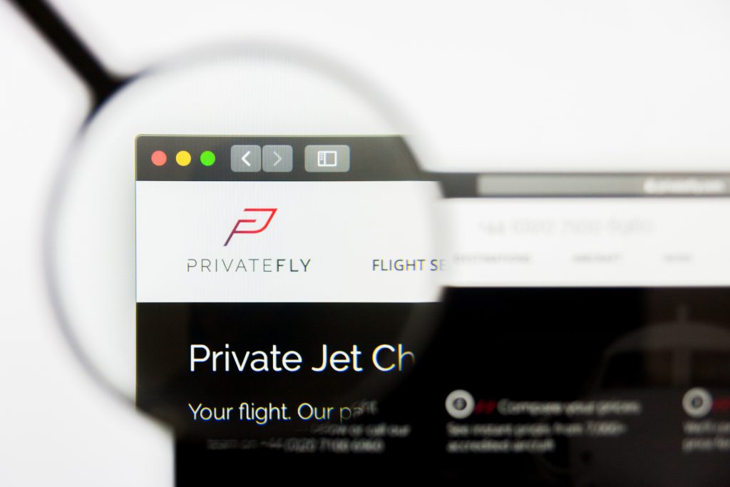 PrivateFly - more than 19% payments in Bitcoin