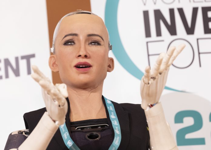 Sophia the robot created her own NFT portrait